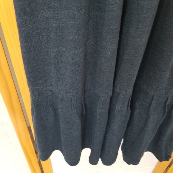 Theory Linen Silk Maxi Dress Navy Blue Size Small - Picture 4 of 11